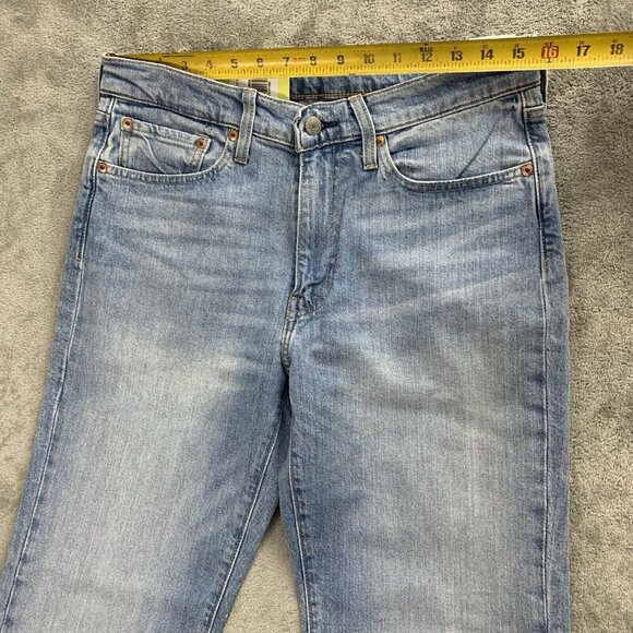 Levis 514 Jeans Mens 32x30 Straight Blue Light Wash Denim Stretch Casual Flex - Picture 7 of 13